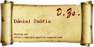 Dániel Zsófia névjegykártya