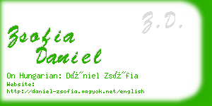 zsofia daniel business card